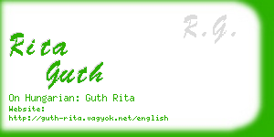rita guth business card
